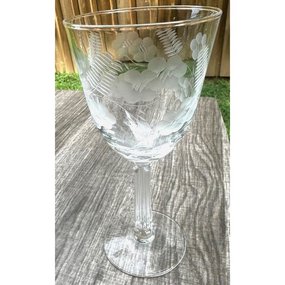 Libbey Crystal Garland Retired Blown Glass Vintage Water Goblets-Set of 6 - Picture 2 of 6